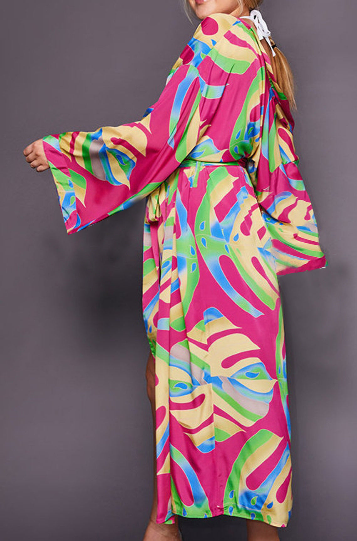 Gorgeous Boho Printed Summer Bathing Suit Cover Up Beach Kimono Dress Women Comfortable Beachwear Bikini Cover-ups Q1340-983-5