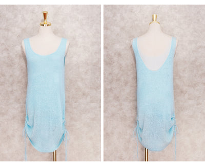 Sexy Sleeveless Open Back Bikini Cover-ups White Crochet Tunic Summer Beach Dress Women Beachwear Swimsuit Cover Up Q1259-2228-2
