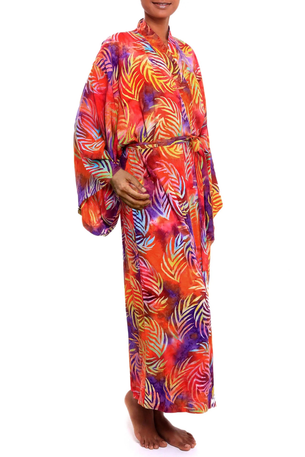 Gorgeous Boho Printed Summer Bathing Suit Cover Up Beach Kimono Dress Women Comfortable Beachwear Bikini Cover-ups Q1340-983-4