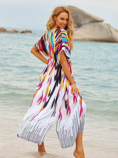 MULTICOLOR PRINTED KAFTAN