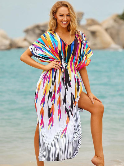 MULTICOLOR PRINTED KAFTAN