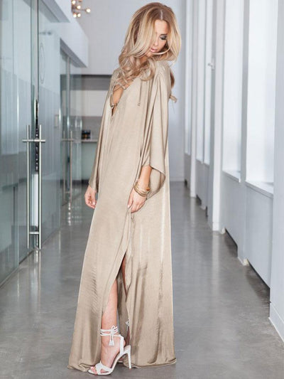 KHAKI SEXY KAFTAN