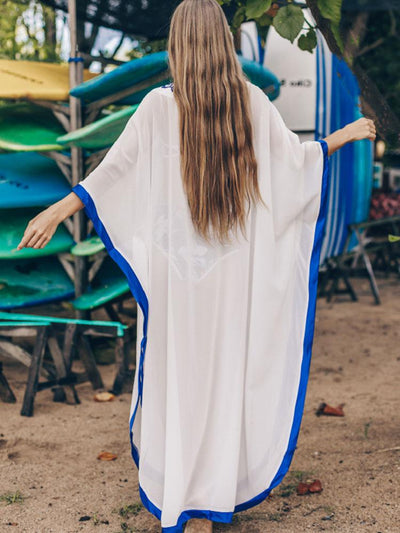 EMBROIDERY CHIFFON KAFTAN