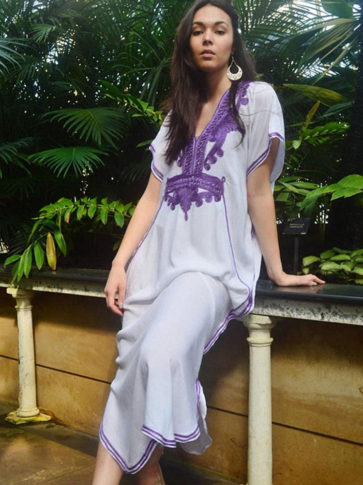 EMBROIDERED MOROCCAN KAFTAN