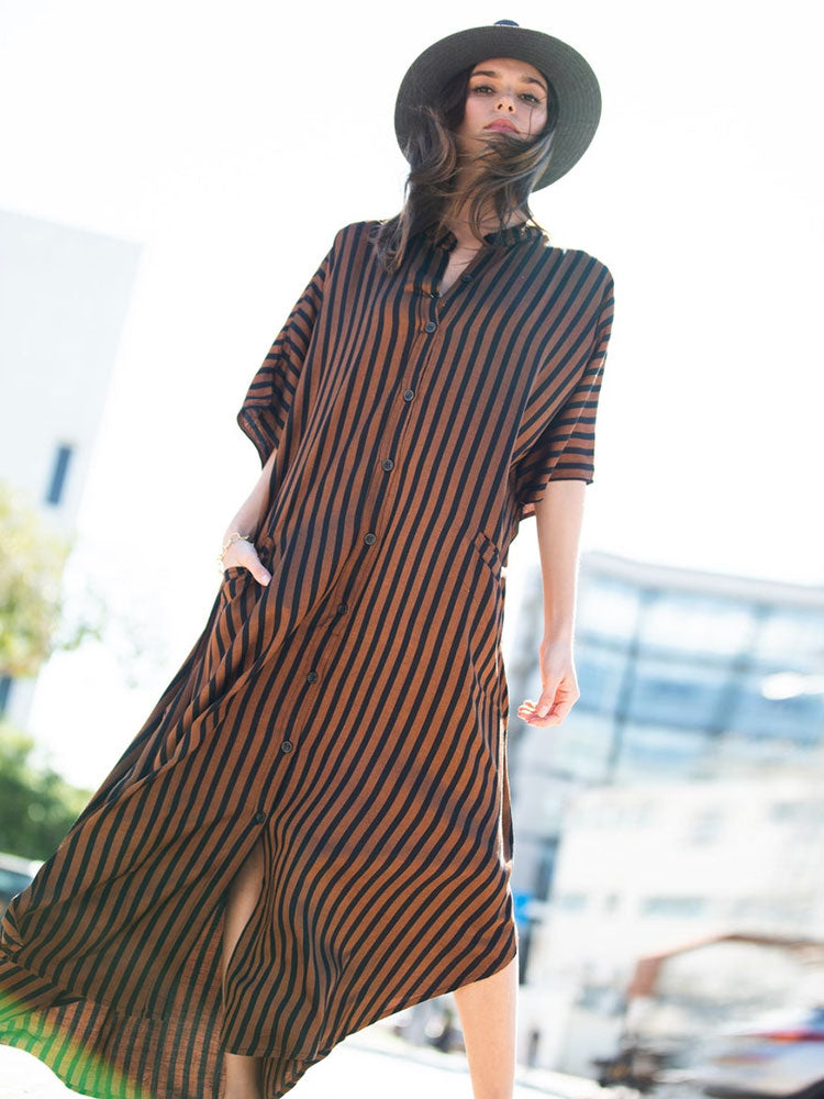 ELEGANT BEACH WEAR KIMONO DRESS