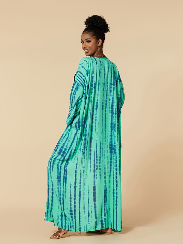 Casual Striped Plus Size Kimono Q1314-8