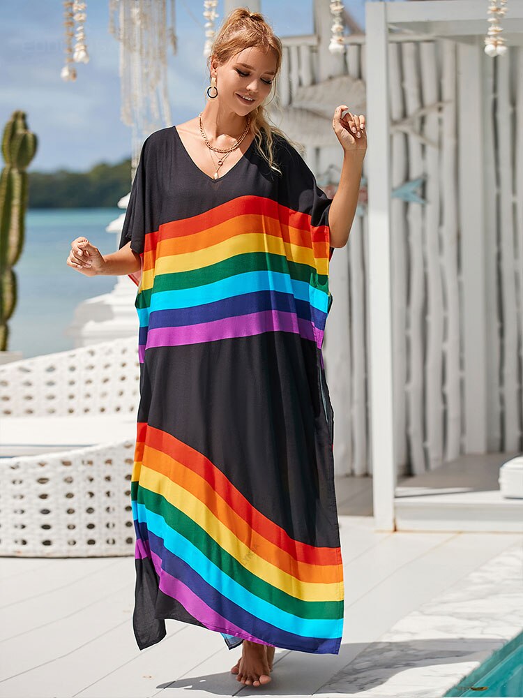 Boho Printed Caftan Dress Q1476-15