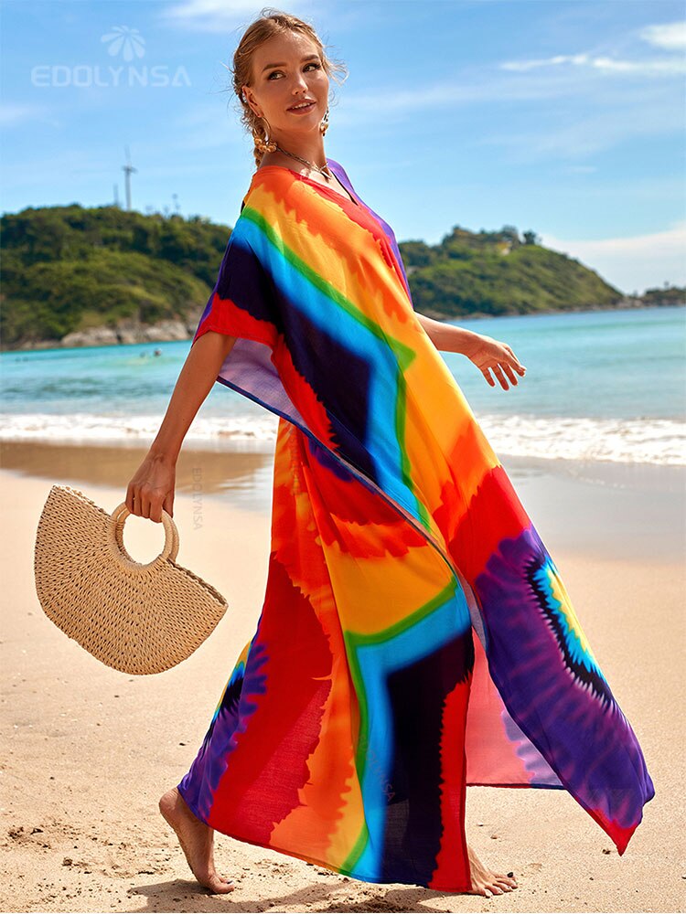 Boho Printed Loose Kaftan Beachwear Q1342-7