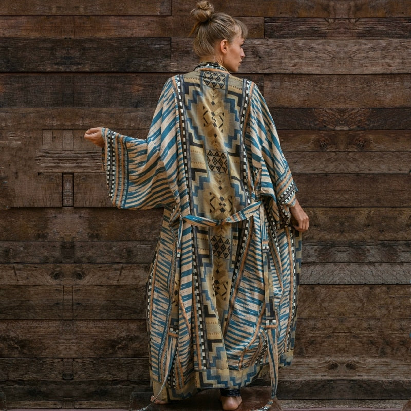 Plus Size Kimono Robe Swim Coverups Q1228-7