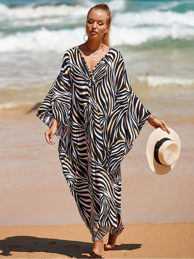 Elegant Knitting Plus Size Kaftan Beachwear Q1297-8