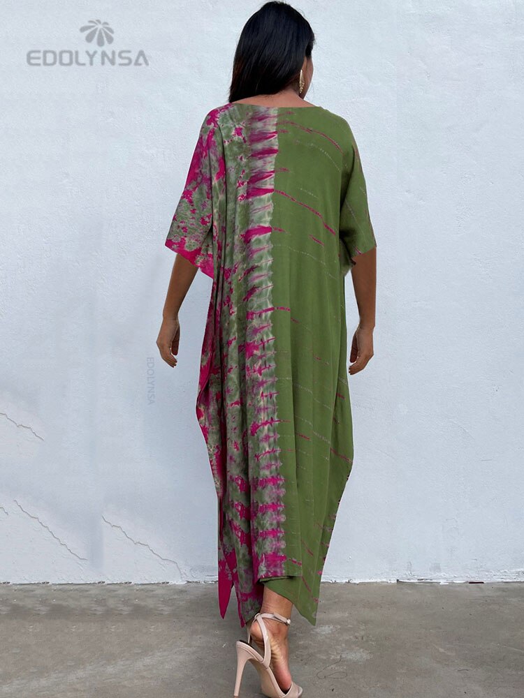 Plus Size Kaftan Dresses Beachwear Q1218-18