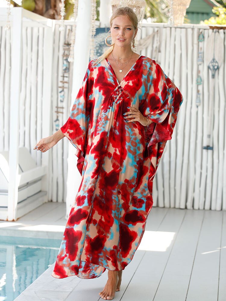 Elegant Printed Plus Size Kaftan Q1297-23