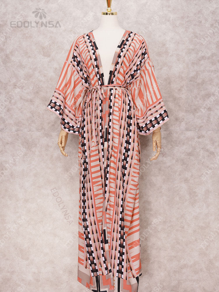Ethnic Kimono Long-Sleeved Cardigan Q1228-5