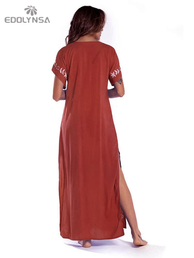 Plus Size Kaftan Dress Tunic Long Maxi Kimono Q790-5