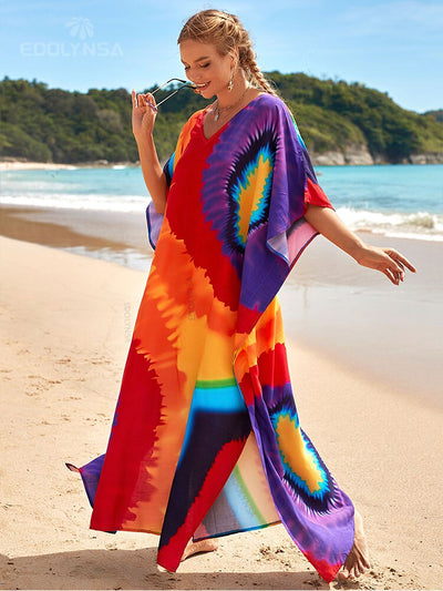 Boho Printed Loose Kaftan Beachwear Q1342-7