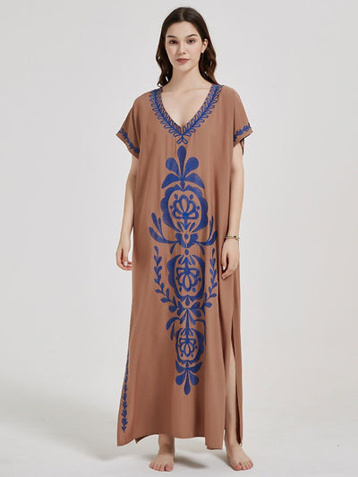 Plus Size Kaftan Dress  Maxi Kimono Caftan Gown Q790-12