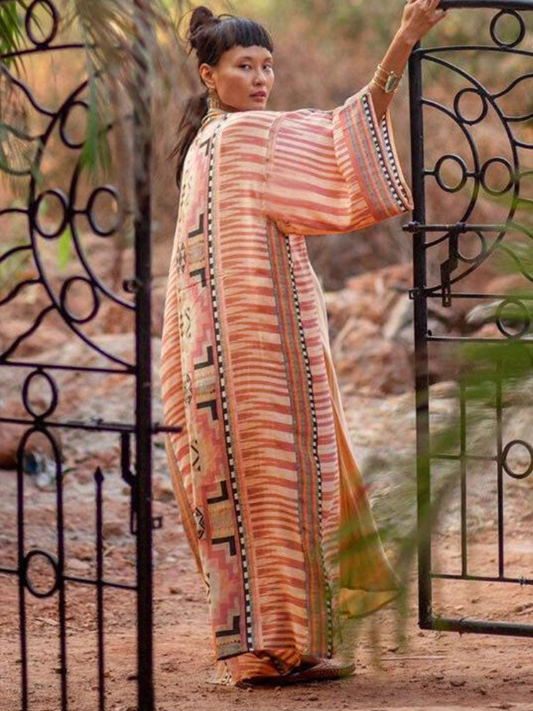 Ethnic Kimono Long-Sleeved Cardigan Q1228-5
