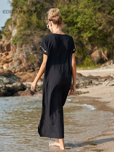 Bikini Cover Up Short Sleeve Beach Dress Q790-3