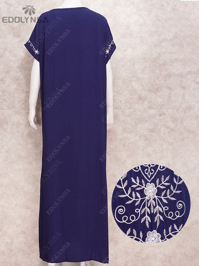 Long Kaftan Dress with V Neck Q790-2